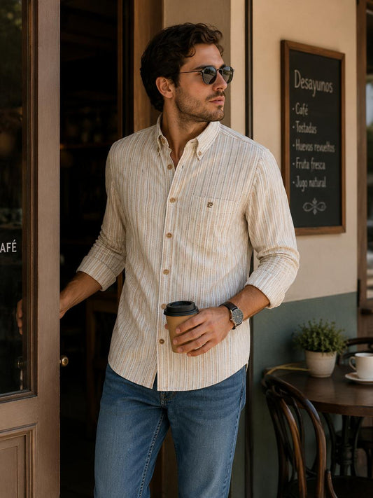 Camisa Pierre Cardin manga larga OI26