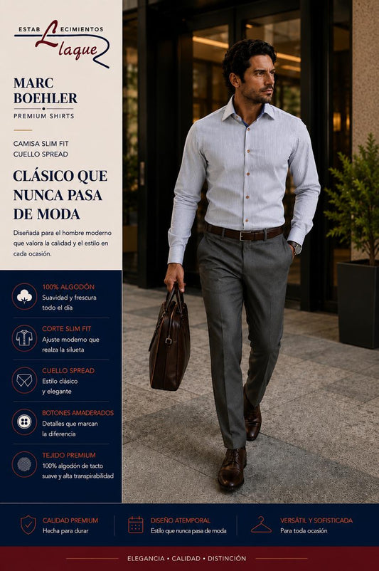 Camisa Marc Boehler manga larga OI26