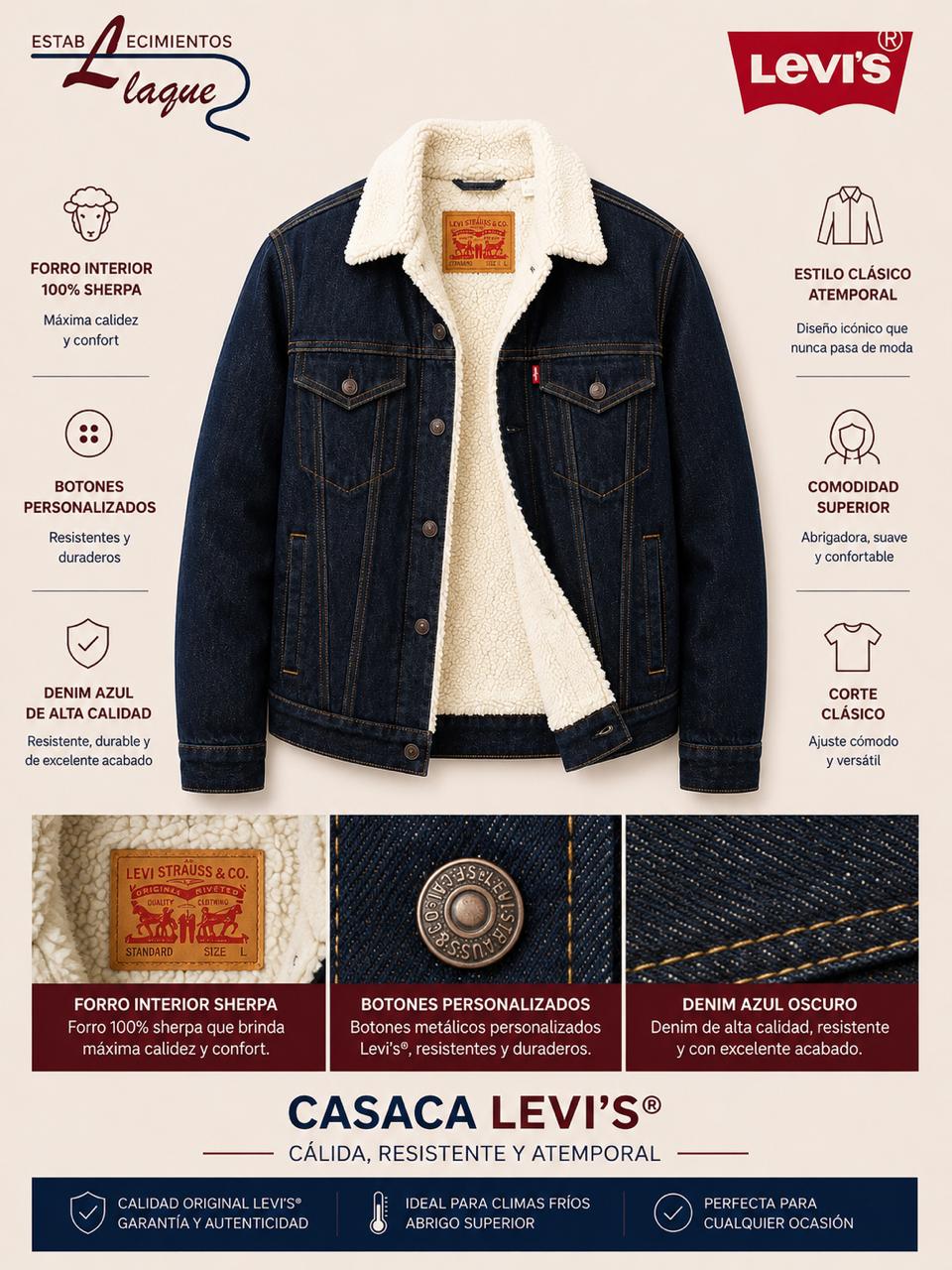 Casaca Levis Denim Clásica OI26