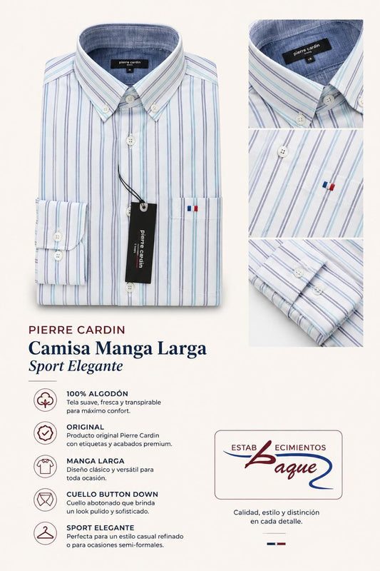 Camisa Pierre Cardin manga larga OI26