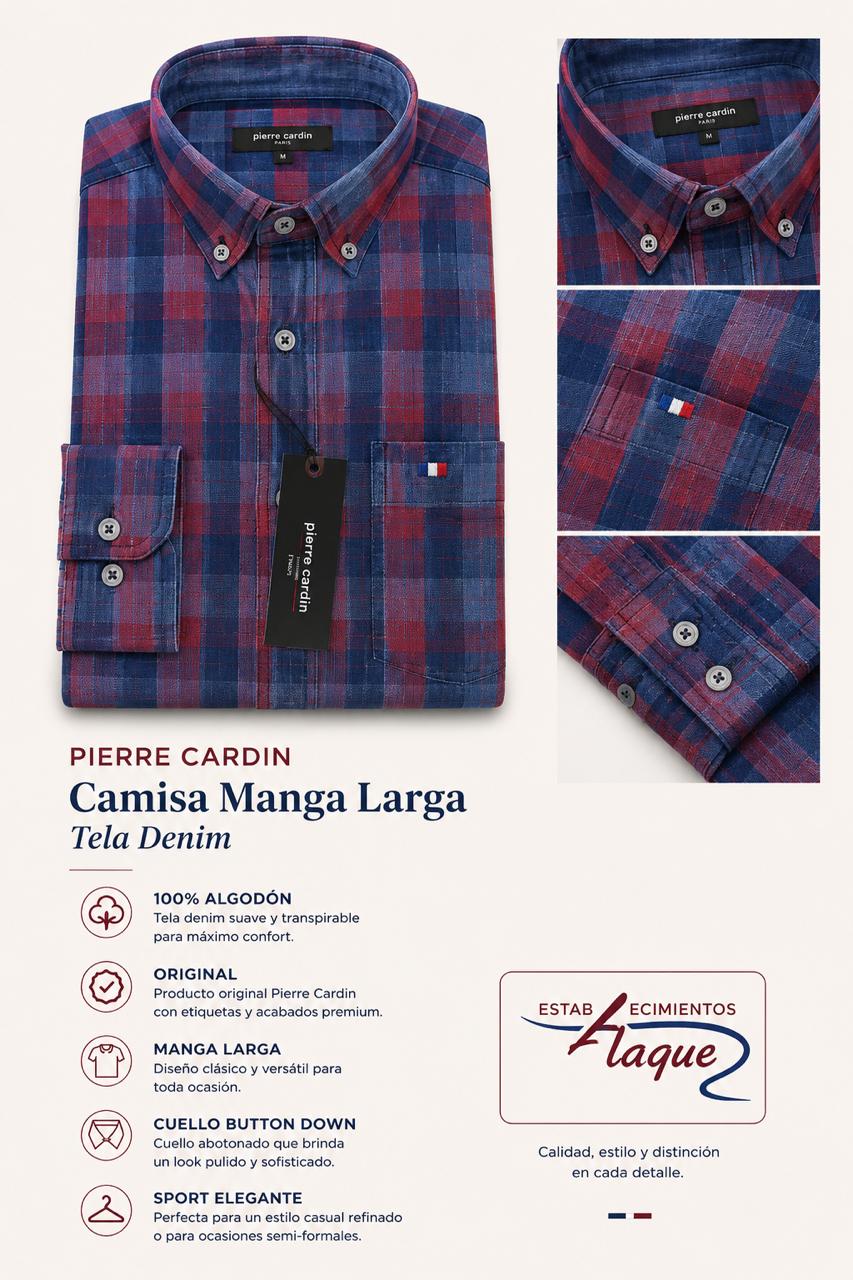 Camisa Pierre Cardin manga larga OI26