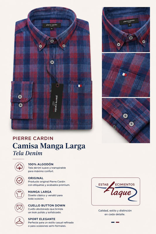 Camisa Pierre Cardin manga larga OI26