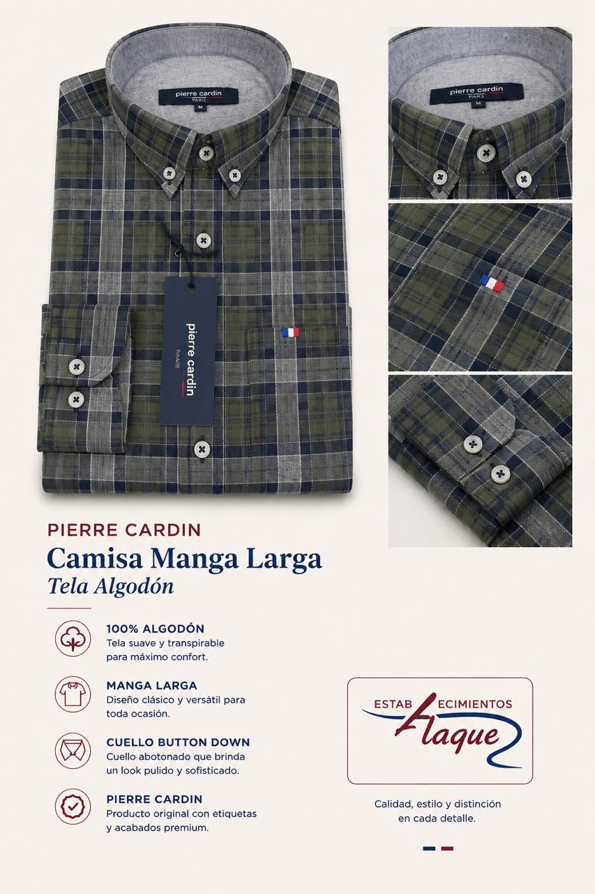 Camisa Pierre Cardin manga larga OI26