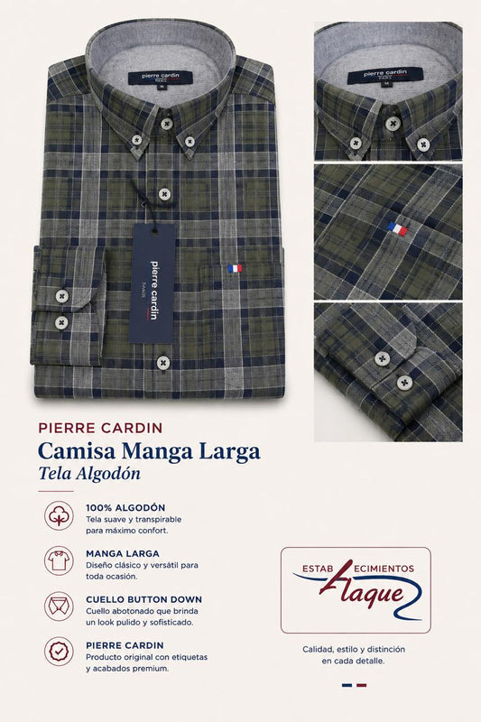 Camisa Pierre Cardin manga larga OI26