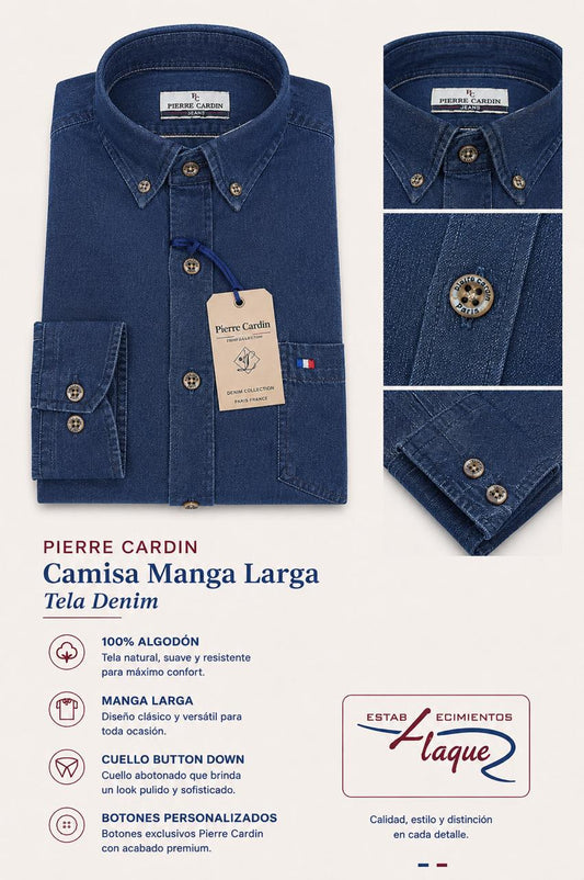 Camisa Pierre Cardin manga larga OI26