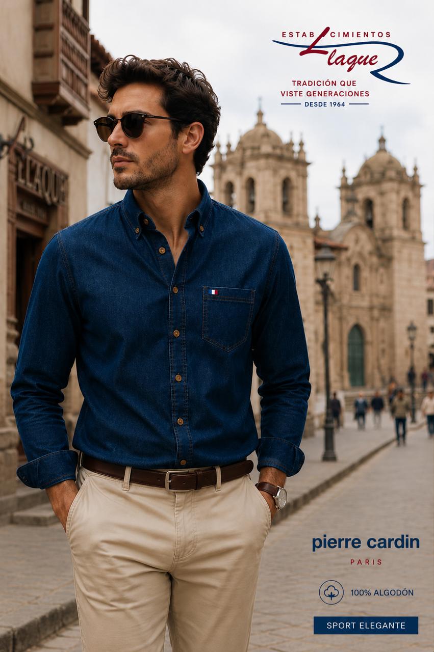 Camisa Pierre Cardin manga larga OI26