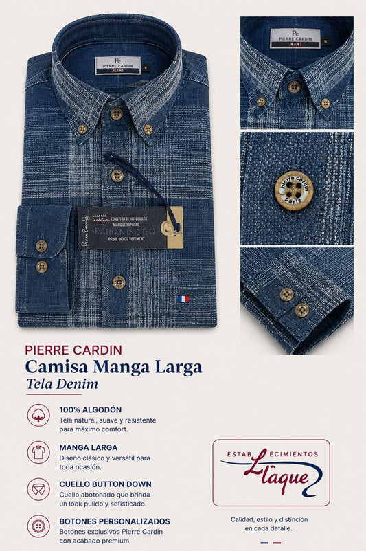 Camisa Pierre Cardin manga larga OI26