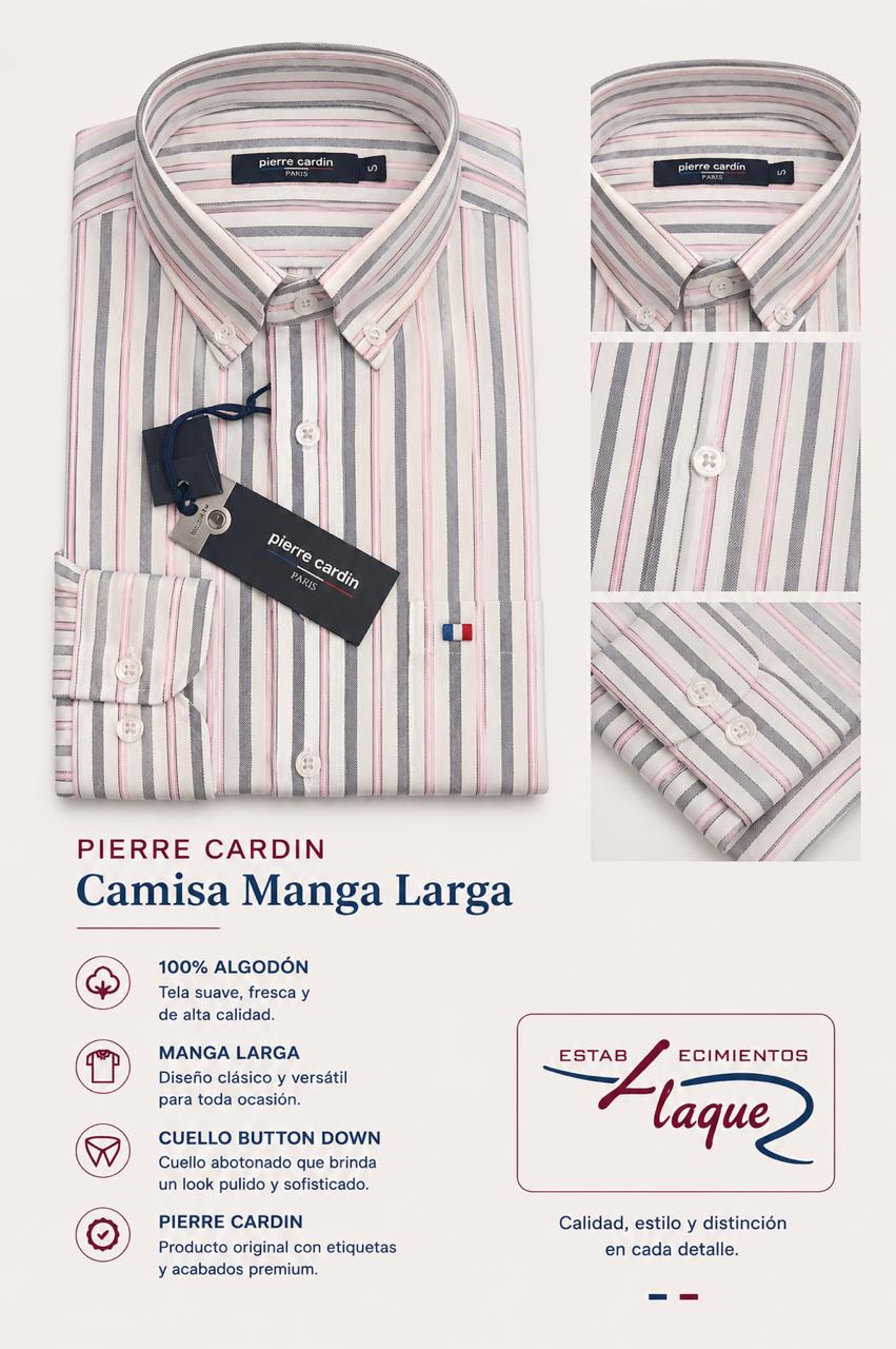 Camisa Pierre Cardin manga larga OI26