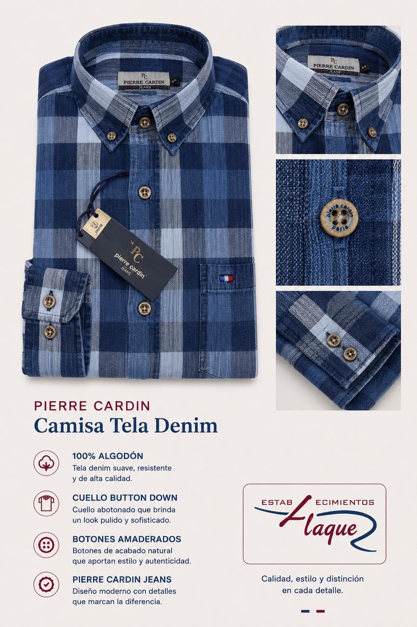 Camisa Pierre Cardin manga larga OI26
