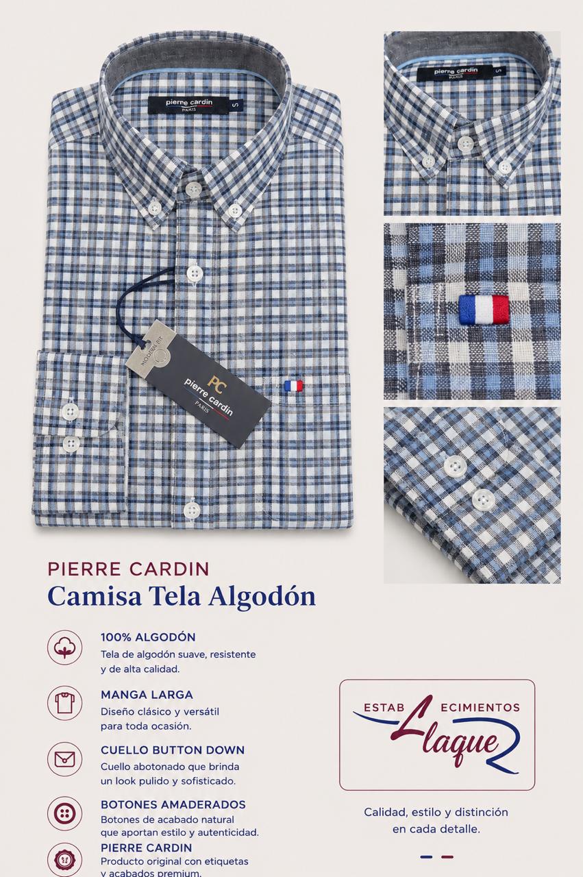 Camisa Pierre Cardin manga larga OI26