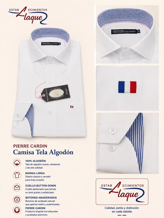 Camisa Pierre Cardin manga larga OI26