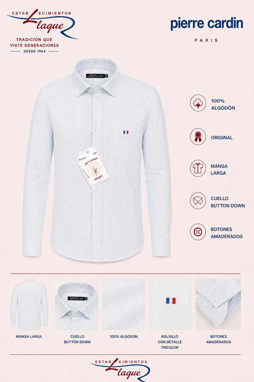 Camisa Pierre Cardin manga larga OI26