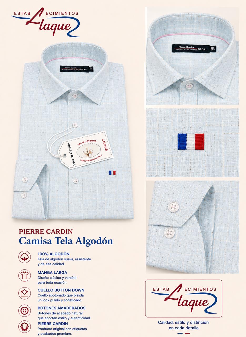 Camisa Pierre Cardin manga larga OI26