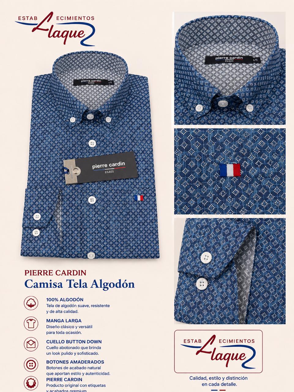 Camisa Pierre Cardin manga larga OI26