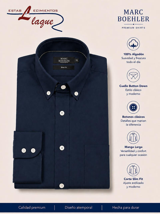 Camisa Marc Boehler manga larga OI26