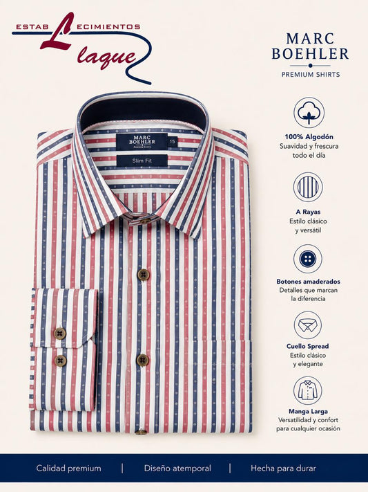 Camisa Marc Boehler manga larga OI26