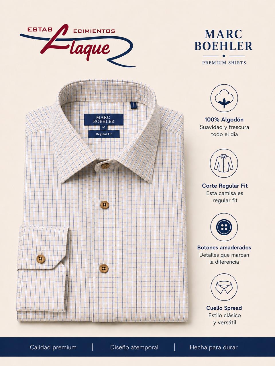 Camisa Marc Boehler manga larga OI26