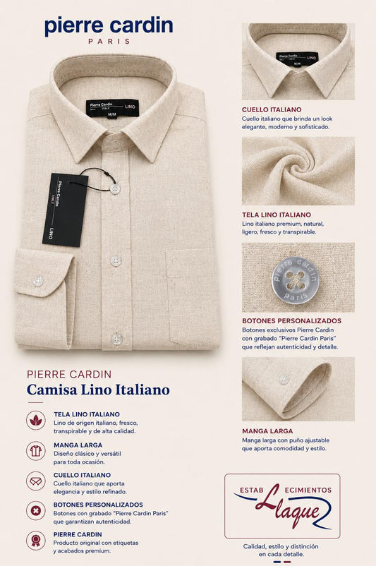 Camisa Pierre Cardin manga larga OI26