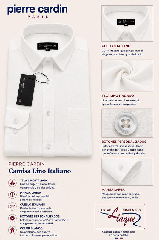 Camisa Pierre Cardin manga larga OI26