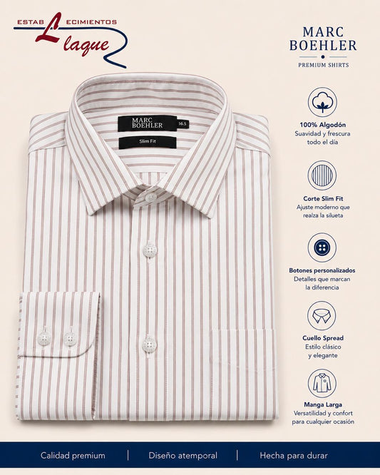 Camisa Marc Boehler manga larga OI26
