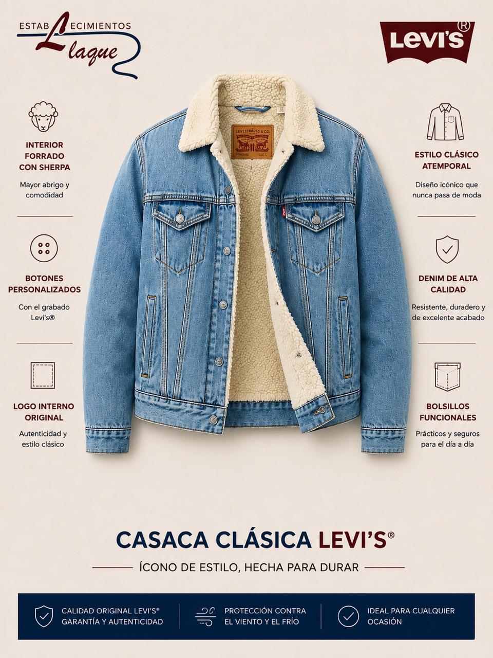Casaca Levis Denim Clásica OI26