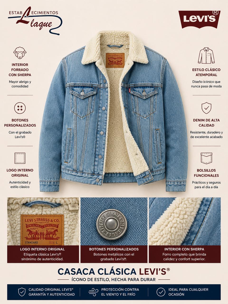 Casaca Levis Denim Clásica OI26