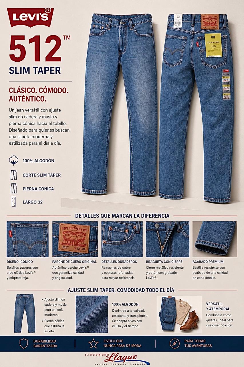 Pantalon Levis 512 OI26