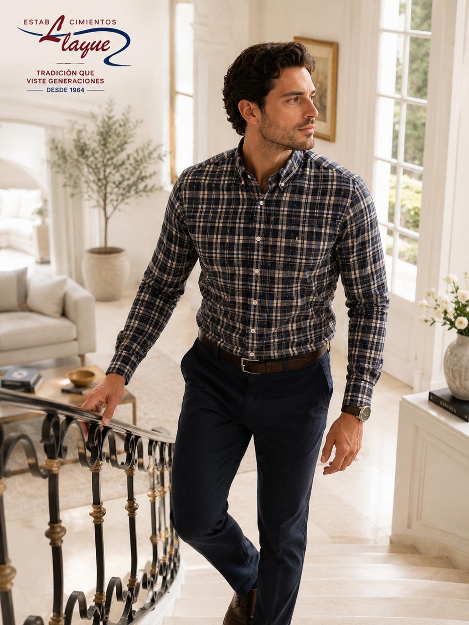 Camisa Pierre Cardin manga larga OI26