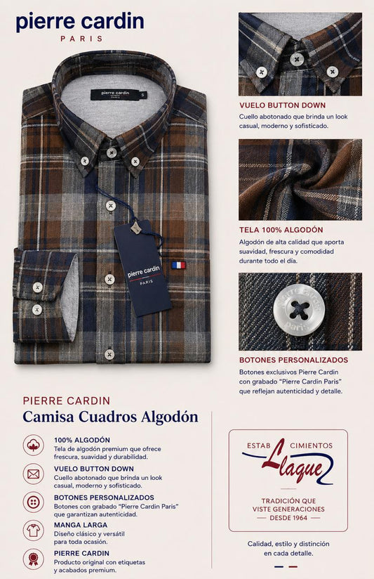 Camisa Pierre Cardin manga larga OI26