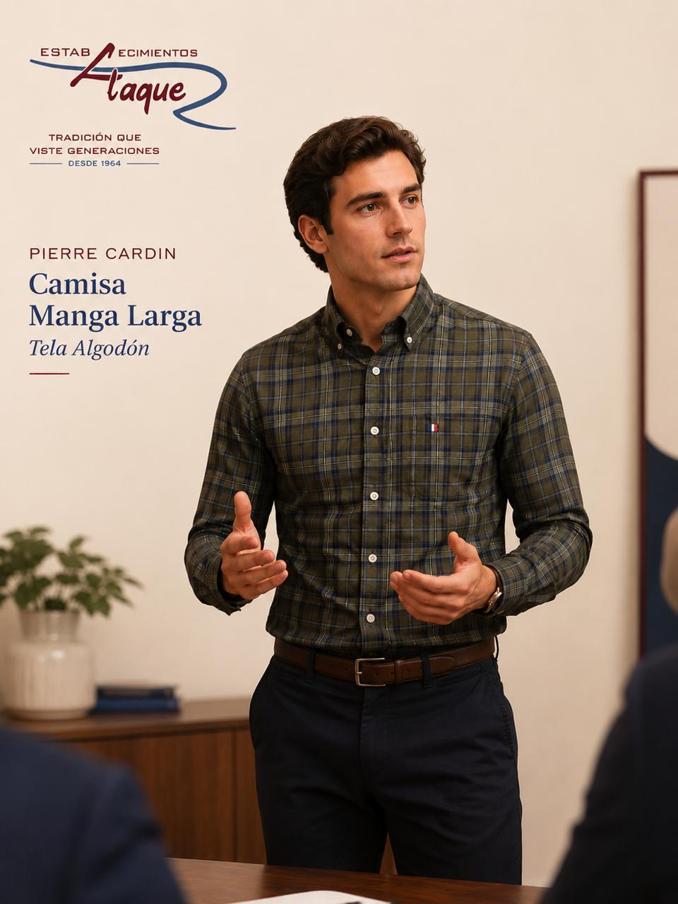 Camisa Pierre Cardin manga larga OI26
