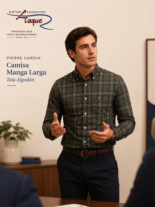 Camisa Pierre Cardin manga larga OI26
