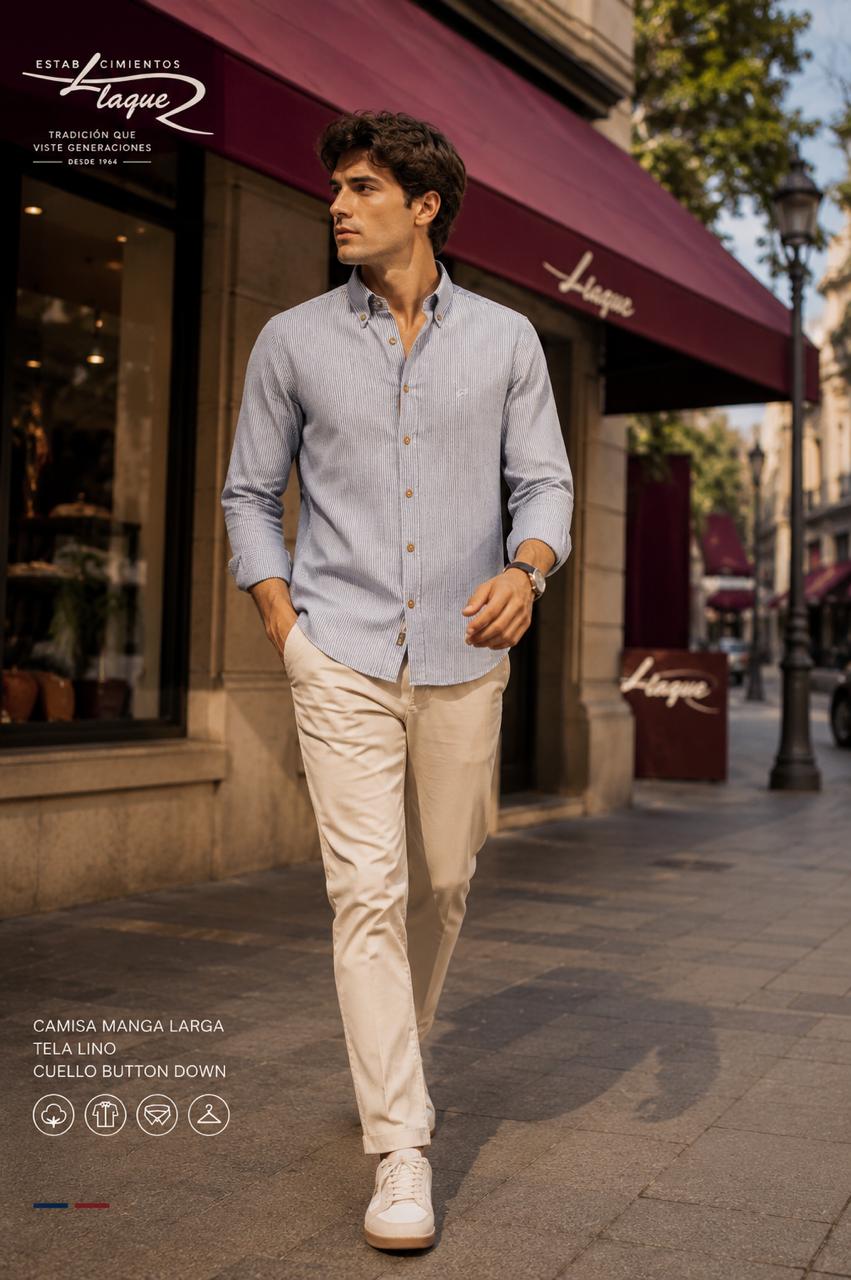 Camisa Pierre Cardin manga larga OI26