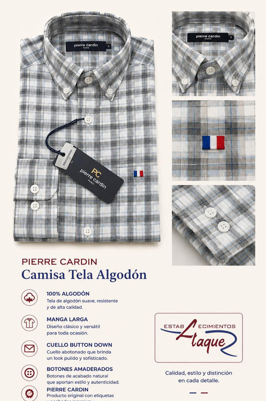 Camisa Pierre Cardin manga larga OI26